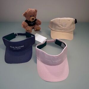 NWT Four Seasons Hotel Las Vegas Baseball Caps Visors Hats 4 Items Pink Blue